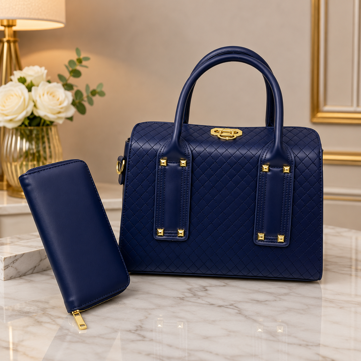 CLASSY BOX BAG - BLUE