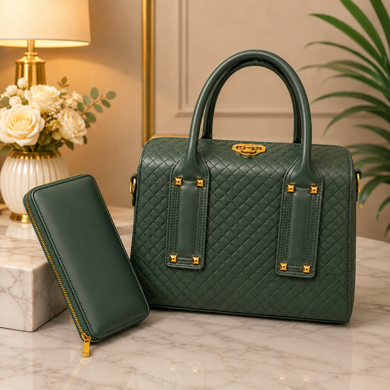 CLASSY BOX BAG - GREEN